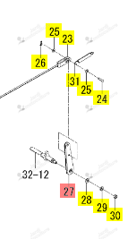 Bras de frein Iseki 1848-312-002-00