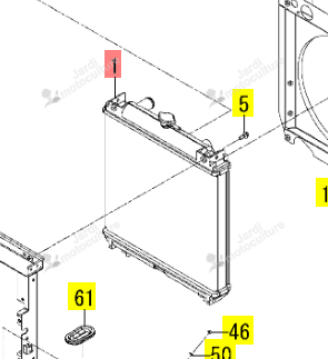 Radiateur Complet Iseki 1848-102-200-00