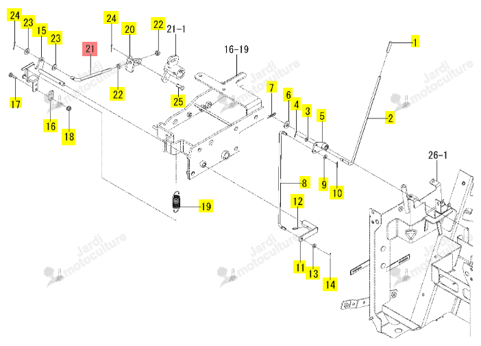 Biellette Control Iseki 1836-274-044-20