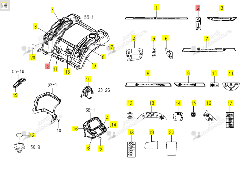 ETIQUETTE CDE 4WD ISEKI 1836-902-042-00