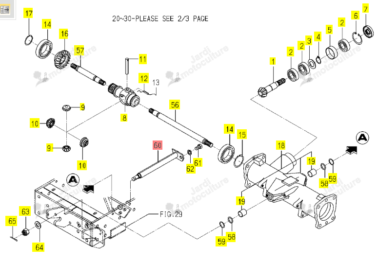 Arbre Pivot Pont Av Iseki 1836-430-410-00