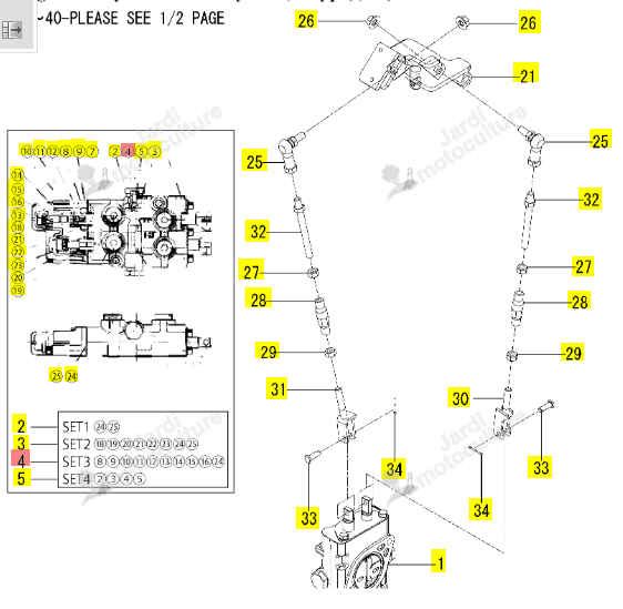 Kit Réparation Valve Iseki 1836-512-423-00
