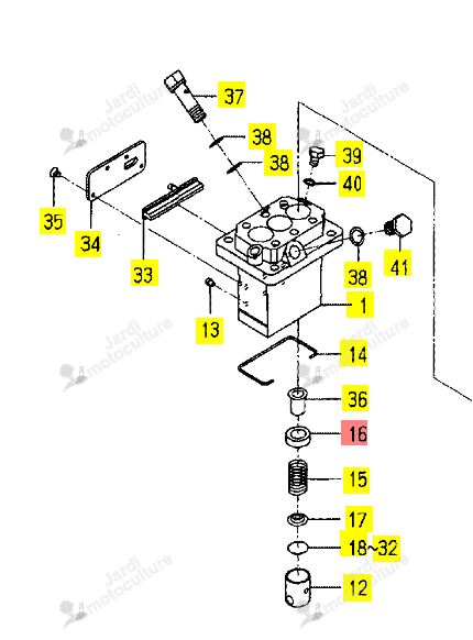 Siège de ressort Iseki 6215-639-006-00