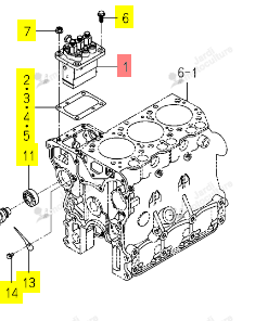 Pompe d'injection Iseki 6215-600-057-10