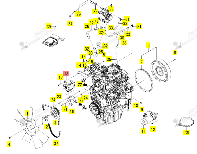 ALTERNATEUR ISEKI 6281-200-035-20
