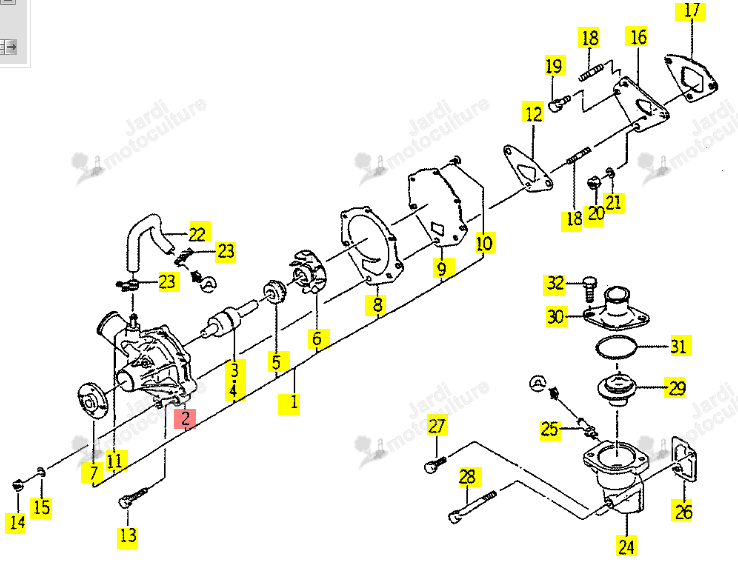 Corps Pompe Iseki 6213-611-003-20