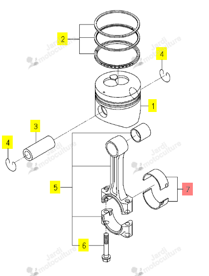 Jeu de 2 Demi Coussinet Iseki 6212-271-016-00