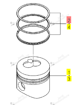 JEU DE SEGMENTS ISEKI 6212-124-009-10