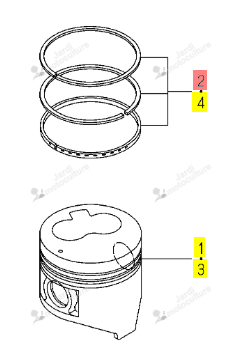 JEU SEGMENTS + 0.5 ISEKI 6212-124-015-20
