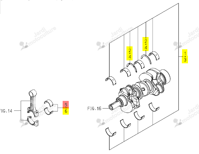 1/2 COUSSINET (+0.50) ISEKI 6212-274-016-00