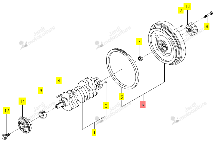 Volant Moteur Iseki 6212-330-075-10