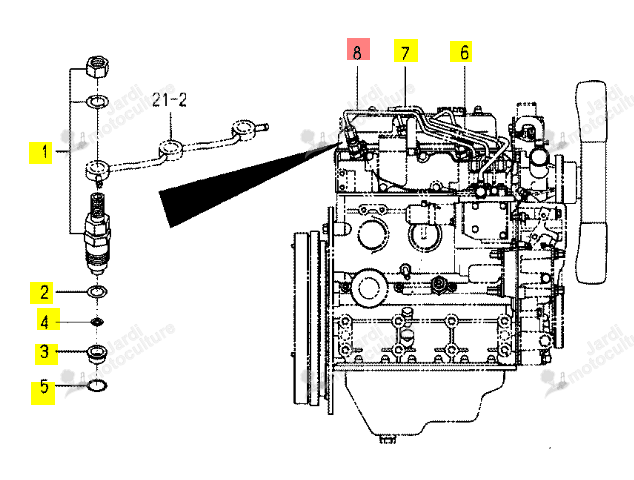 Tube Iseki 6215-411-054-00