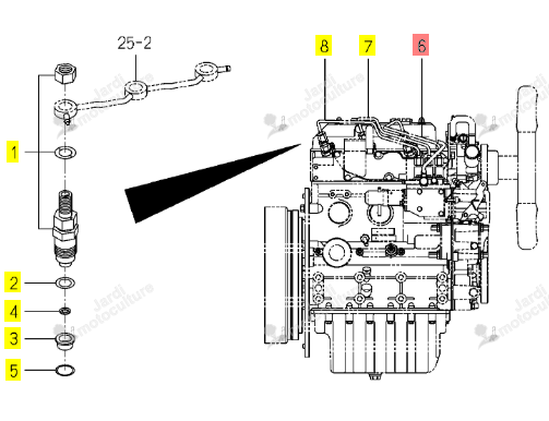 Tuyau Injection ISEKI 6215-411-067-00