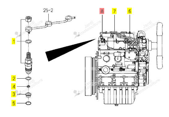 Tuyau Injection ISEKI 6215-411-069-00