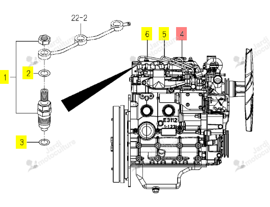 TUYAU D INJECTION ISEKI 6215-411-126-10