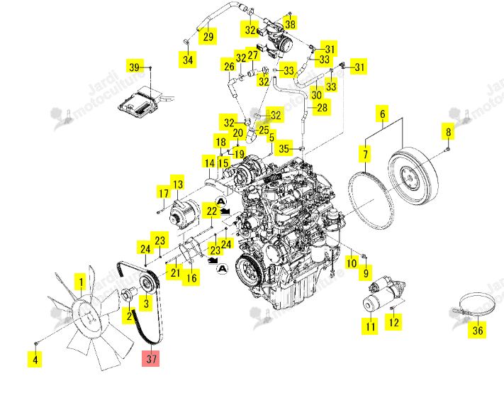 Courroie Crantée Iseki 6213-671-071-00