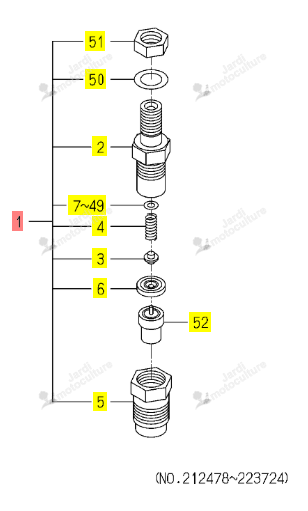 PORTE-INJECTEUR ISEKI 6215-330-024-00