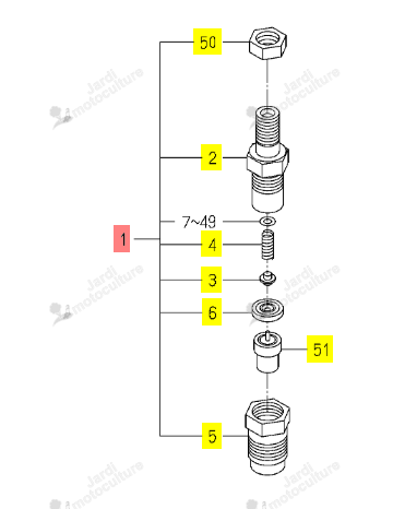 Injecteur Iseki 6215-330-024-10