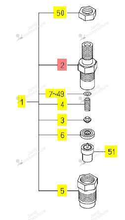 Corps d'Injecteur Iseki 6215-331-008-00