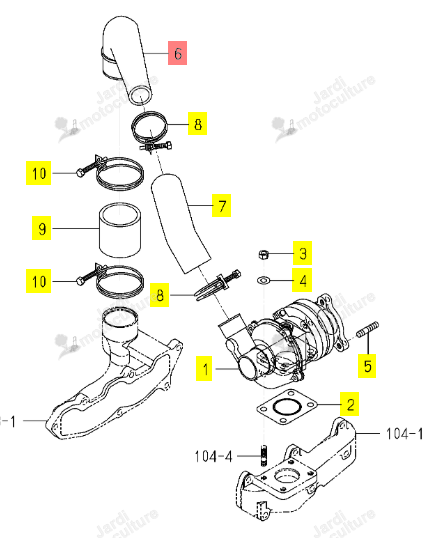 PIPE D ADMISSION ISEKI 6214-435-026-00