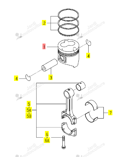 Piston ISEKI 6212-111-043-30