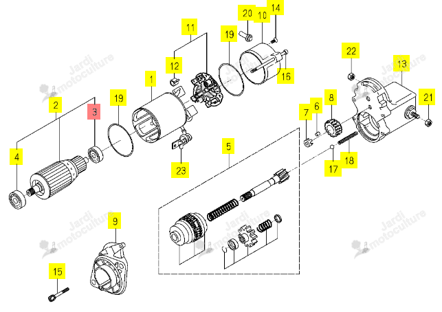 Roulement ISEKI 6281-129-038-00