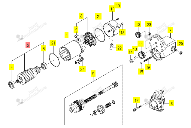 Induit Iseki 6281-121-007-00