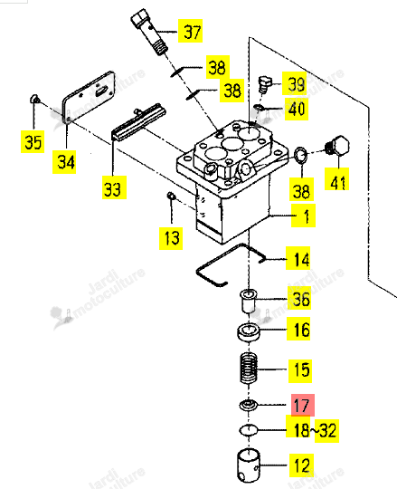 Siège de ressort Iseki 6215-639-007-00