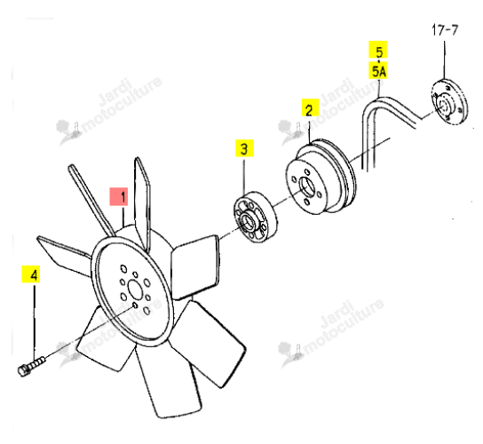 Ventilateur ISEKI 6213-660-004-00