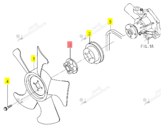 Entretoise Ventilateur Iseki 6213-669-003-00