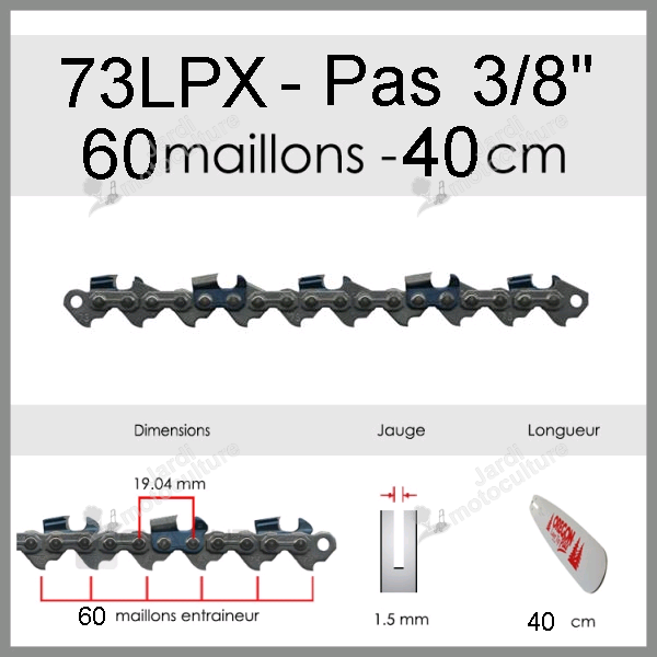 Chaîne tronçonneuse OREGON 73LPX060E