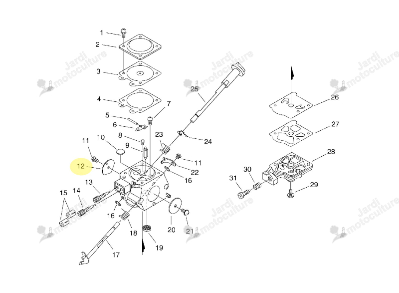 Vis carburateur Echo 12311438830