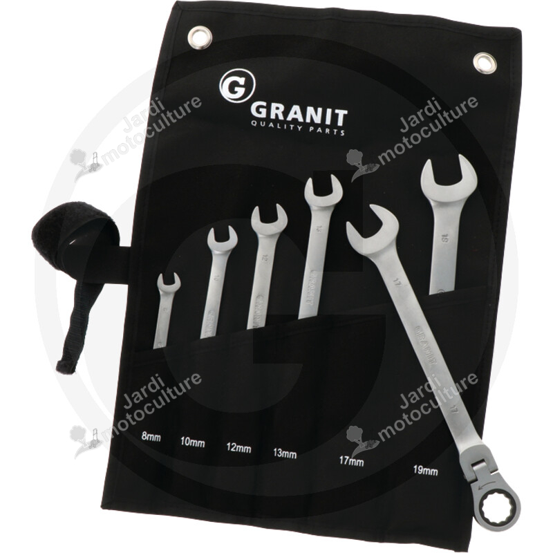 GRANIT BLACK EDITION Jeu de clés à cliquet articulées [7301347]