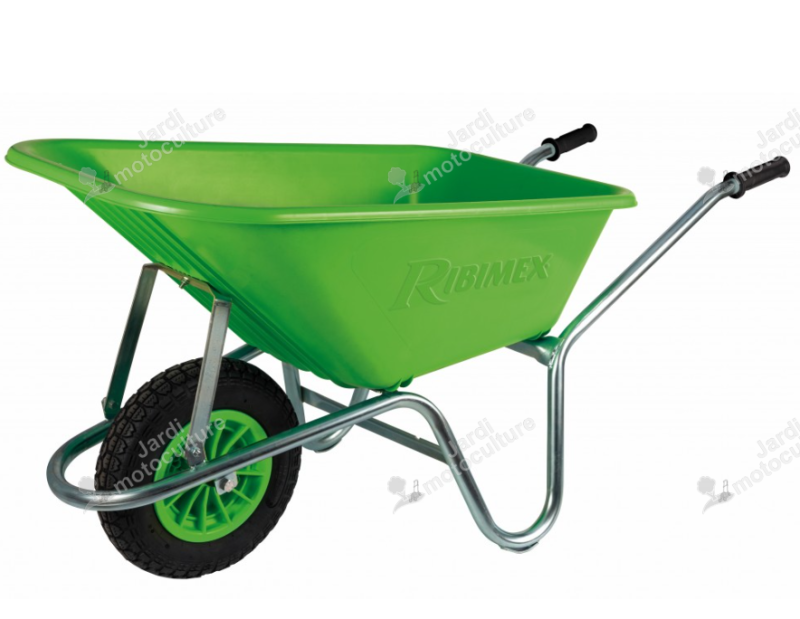 Brouette de jardin RIBIMEX PRGC100P – Bac plastique 100 L