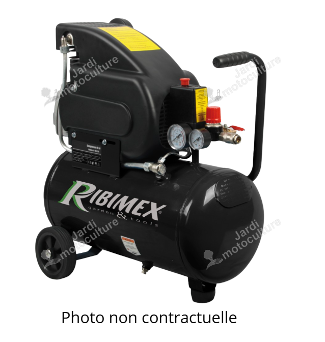 Compresseur d’air RIBIMEX PRCOMP2-50R – 50 L – 2 CV