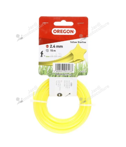 Fil débroussailleuse Nylon Jaune 2.4mm 15m Oregon 69-452-Y