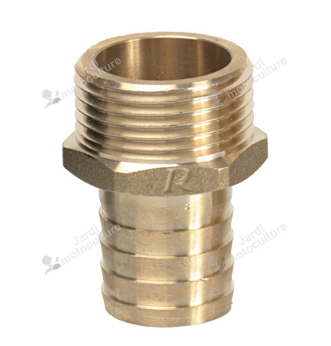 Raccord cannelé Mâle en laiton diamètre 1 pouce - 19mm PRR1MX19
