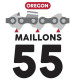 GUIDE CHAINE TRONCONNEUSE OREGON 160SXEA074 - 40CM - 16" - PAS 3-8 LP- JAUGE 1.3 MM - 0.50 - 55 MAILLONS