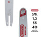 GUIDE CHAINE TRONCONNEUSE OREGON 160SXEA074 - 40CM - 16" - PAS 3-8 LP- JAUGE 1.3 MM - 0.50 - 55 MAILLONS