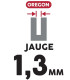 GUIDE CHAINE TRONCONNEUSE OREGON 140SDEA041 35CM - 14" - PAS 3-8LP - JAUGE .050 - 1.3MM - 52 MAILLONS - 52 ENTRAINEURS