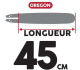 GUIDE CHAINE TRONCONNEUSE OREGON 188SFHD009 - 45CM - PAS 3-8 - JAUGE 1,50 MM - 0.058 - 68 MAILLONS - 68 ENTRAINEURS