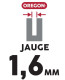GUIDE CHAINE TRONCONNEUSE OREGON 203RNDD025 - 50CM - 20" - PAS 3-8 - JAUGE 1.6 MM - .063 - 72 MAILLONS - 72 ENTRAINEURS