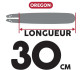 GUIDE CHAINE TRONCONNEUSE OREGON 120SXEA041 30CM - 12" - PAS 3-8LP - 0.50 - 45 MAILLONS ENTRAINEURS