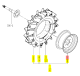 Jante 16XW8 pour pneu agraire Iseki 1774-317-270-00