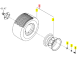 Roue Complète 18X8.5-8 Iseki 1832-441-200-00
