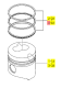 Jeu de 3 segments +1.00 ISEKI 6212-126-005-00