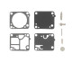 Kit membranes joints ZAMA RB-19 - RB19 modèles ECHO CS4600 MC CULLOCH 110 - 120