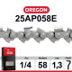 Chaîne de tronçonneuse Oregon  pas 1-4 58 maillons 58 entraineurs jauge 1.3 mm  25AP058E