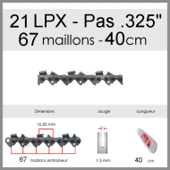 Chaîne tronçonneuse Oregon 21LPX067E