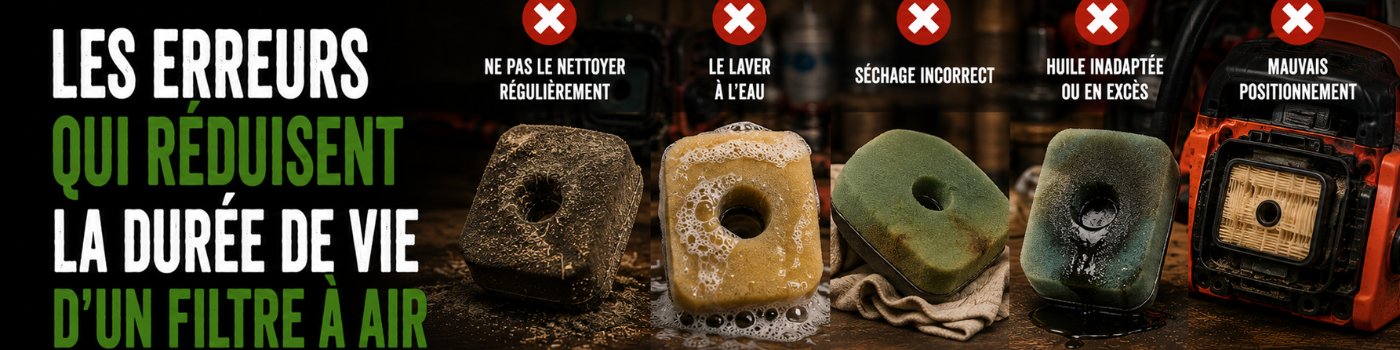 Les erreurs qui réduisent la durée de vie d'un filtre à air.